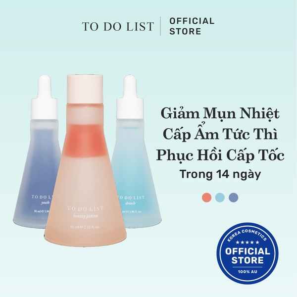 Bộ 3 TINH CHẤT SERUM TO DO LIST - Cấp ẩm, phục hồi, dưỡng trắng, trị mụn
