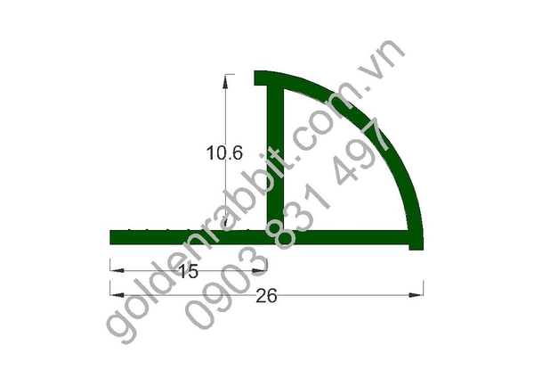 NẸP  ỐP GÓC VÀ VIỀN GẠCH MEN PS 618-25