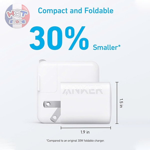 Bộ củ cáp sạc nhanh Anker 312 30W B2640 Cáp C to C chính hãng