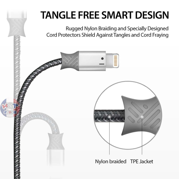 Cáp sạc USB to Lightning Ringke Smart Fish chuẩn MFI chính hãng