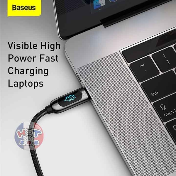 Cáp sạc nhanh 100W 5A C to C Baseus Display Fast Charging màn hình led