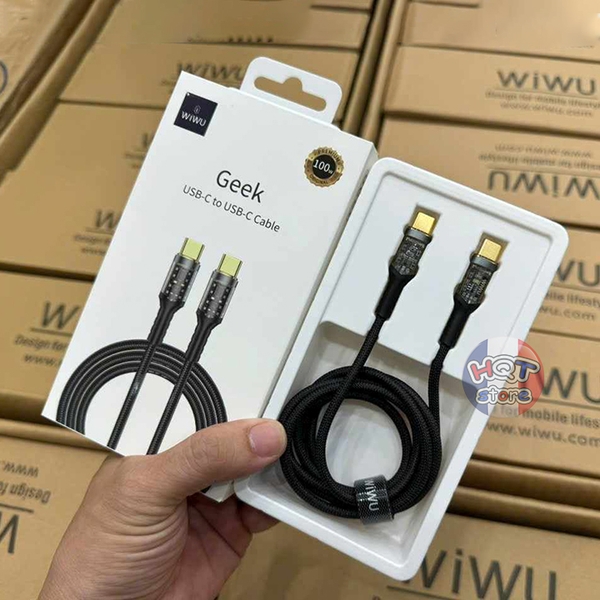 Cáp sạc nhanh 100W C to C WiWU Geek Series Wi-C106 Fast Charging Cable