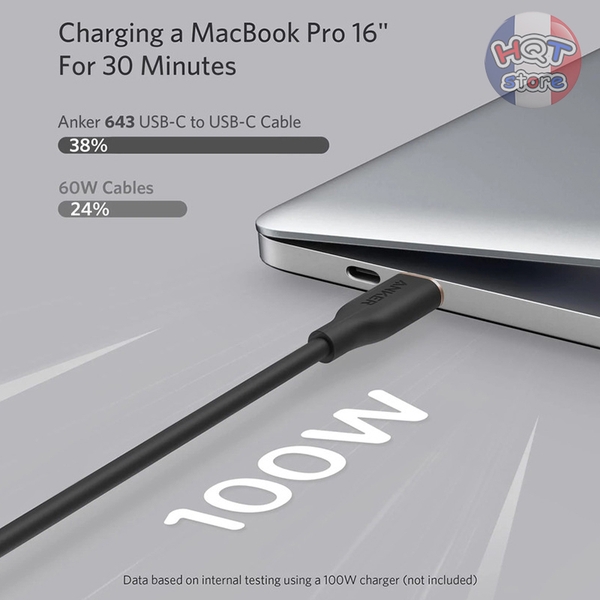 Cáp sạc nhanh C to C 100W ANKER 643 Powerline III Flow A8552 / A8553