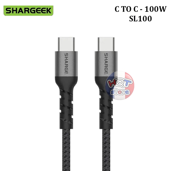 Cáp sạc nhanh C to C 100W Shargeek SL100 dài 1.5m dây dù chống đứt gãy