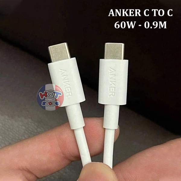 Cáp sạc nhanh C to C Anker 60W 0.9m (nobox)