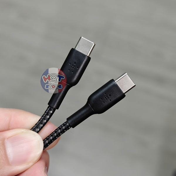 Cáp sạc nhanh C to C Belkin BoostCharge Pro Braided Cable 60W 1m