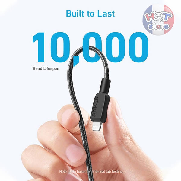 Cáp sạc nhanh C to L ANKER Braided A81A5 / A81A6 dây dù chống đứt gãy