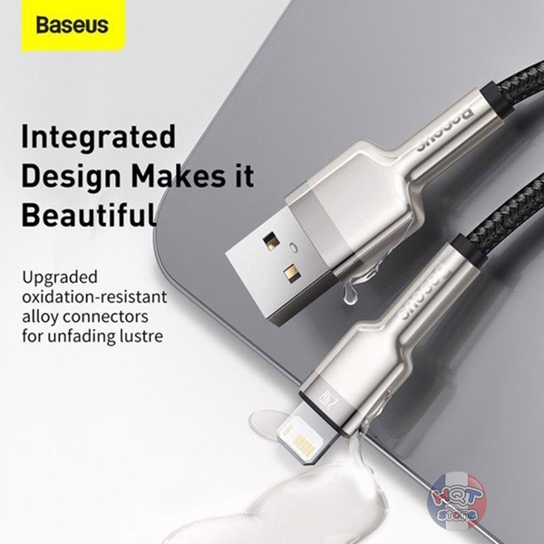 Cáp sạc nhanh USB-A to Lightning Baseus Cafule Series Metal 2.4A
