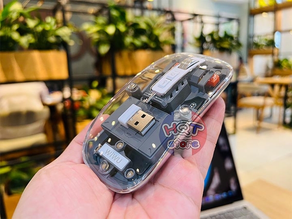 Chuột không dây trong suốt WiWU Crystal Magnetic Wireless Mouse