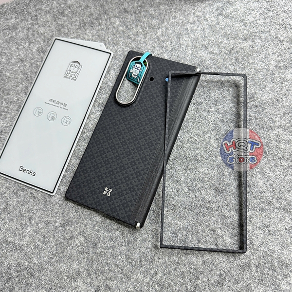 Combo kính ốp carbon Benks ArmorGrid ArmorAir Case Samsung Z Fold 7
