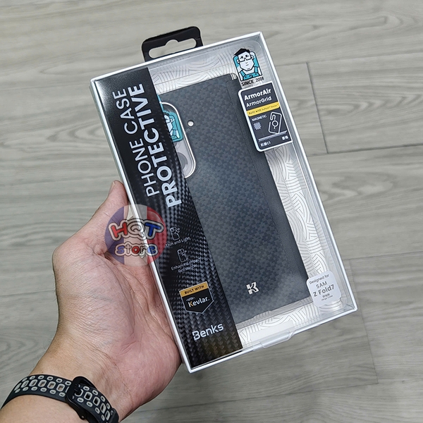 Combo kính ốp carbon Benks ArmorGrid ArmorAir Case Samsung Z Fold 7