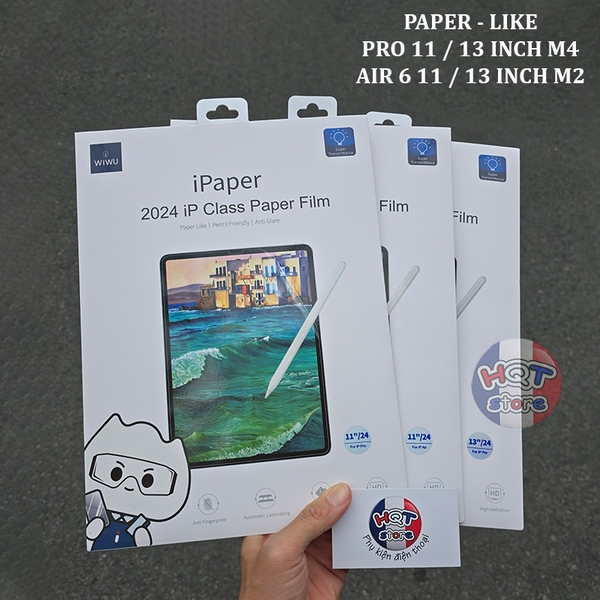 Dán màn WIWU Paper-like iPad Pro 11 Pro 13 M4 Air 6 11 13 inch M2 2024