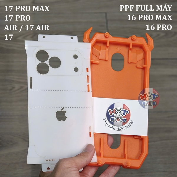 Dán PPF Full Máy có khung iPhone 17 Pro Max 17Pro Air 16 Pro Max 16Pro