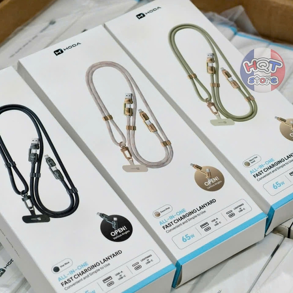 Dây đeo kiêm cáp sạc Hoda 65W All in 1 Quick Charging Cable Lanyard