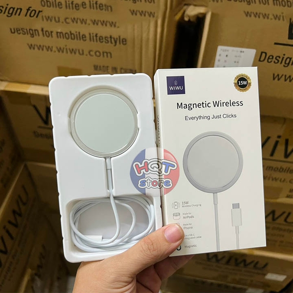 Đế sạc không dây Magsafe WiWU Magnetic Wireless Charger M5 15W