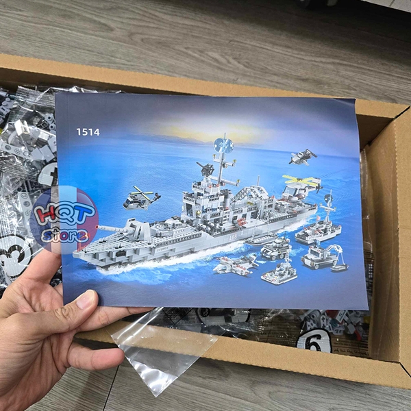 Đồ chơi mô hình lắp ráp Tàu Chiến Destroyer 1514 dài 70cm 1134 mảnh