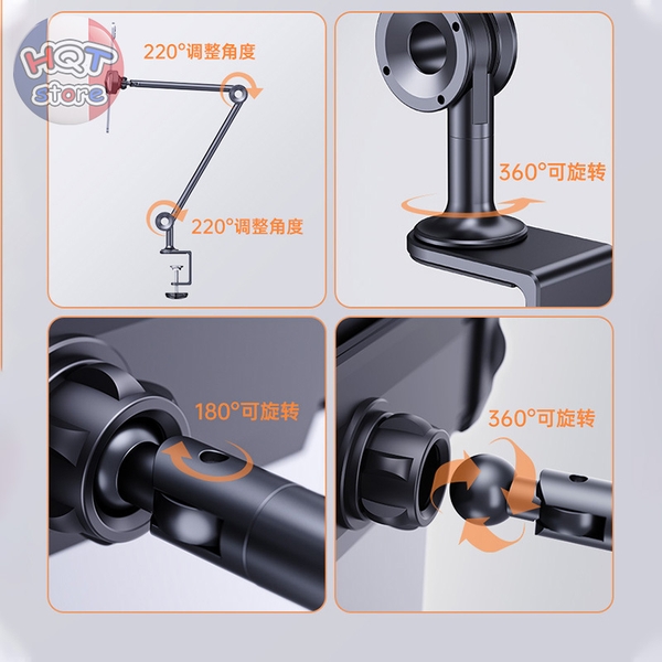 Giá đỡ kẹp bàn P80 Table Clip Bracket Holder 360 cho điện thoại iPad