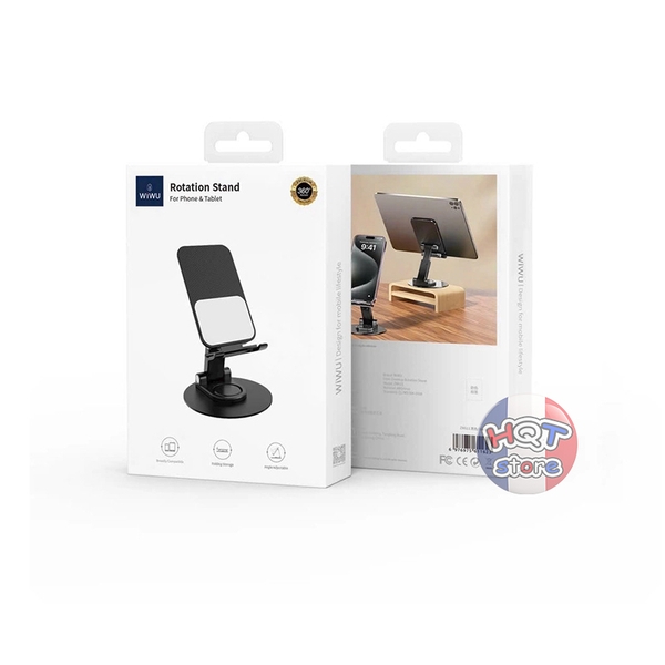 Giá đỡ xoay 360 độ WiWU Desktop Rotation Stand ZM011 cho điện thoại