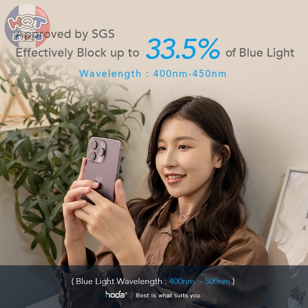 Kính chống chói chống ánh sáng xanh HODA AR + AB 15 Pro Max 15Pro