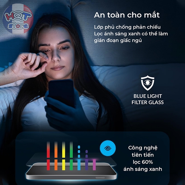 Kính chống ánh sáng xanh Dino by Bagi IPhone 16 Pro Max / 16 Pro