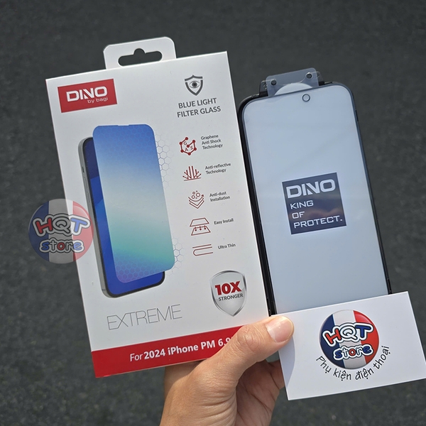 Kính chống ánh sáng xanh Dino by Bagi IPhone 16 Pro Max / 16 Pro