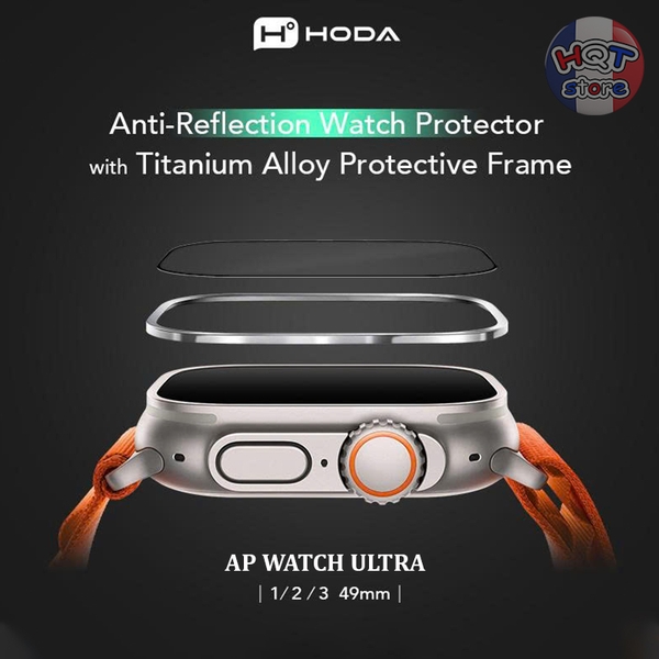 Kính chống chói viền HODA AR Titanium Apple Watch Ultra 3 / 2 / 1 49mm