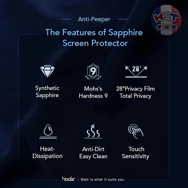 Kính chống nhìn trộm HODA SAPPHIRE ANTI-PEEPING iPhone 17 Pro Max