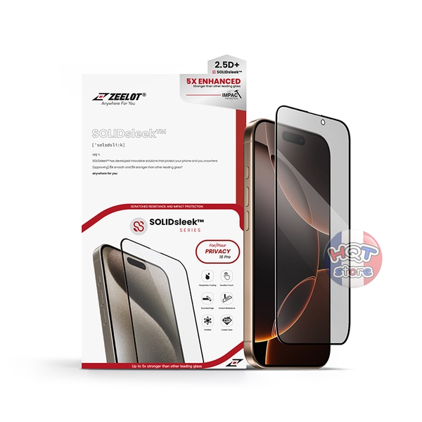 Kính chống nhìn trộm ZEELOT SOLIDsleek Privacy IPhone 16 Pro Max 16Pro