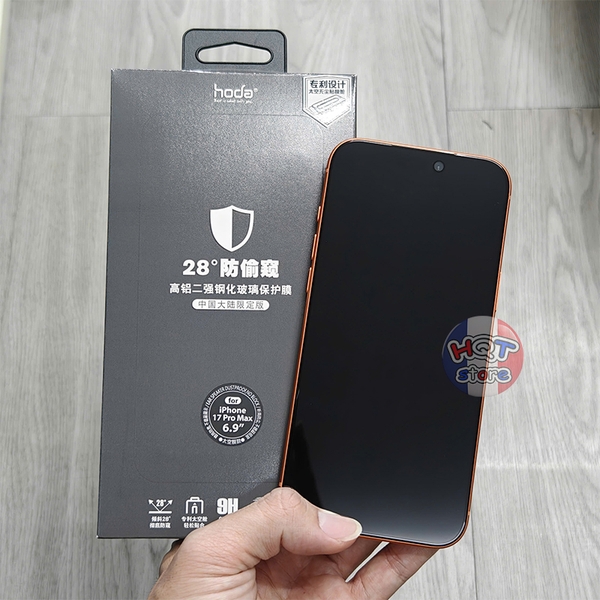 Kính chống trộm HODA 2.5D Anti-Peeping iPhone 17 Pro Max / 17Pro / Air