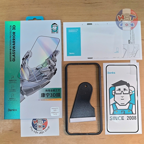 Kính cường lực Benks GlassWarrior 3D 0.25mm Vivo X200 Ultra Oneplus 13