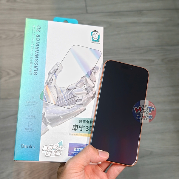 Kính Cường Lực Benks GlassWarrior 3D Sapphire iPhone 17 Pro Max 17Pro