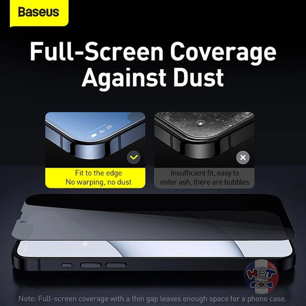 Kính cường lực chống nhìn trộm Baseus Privacy IPhone 13 Pro / 13