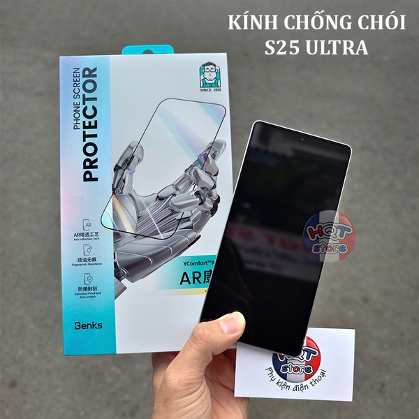Kính cường lực chống chói Benks AR Corning AGbC 0.23mm Samsung S25 Ultra