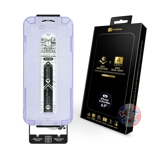 Kính cường lực HODA 2.5D AR + AB TUV RPF20 iPhone 17 Pro Max / 17 Pro