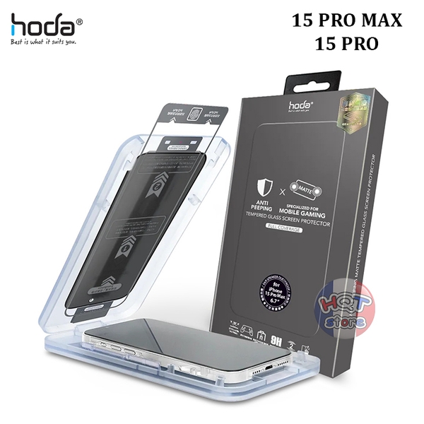 Kính cường lực HODA 2in1 ANTI-PEEPING + MATTE IPhone 15 Pro Max 15 Pro