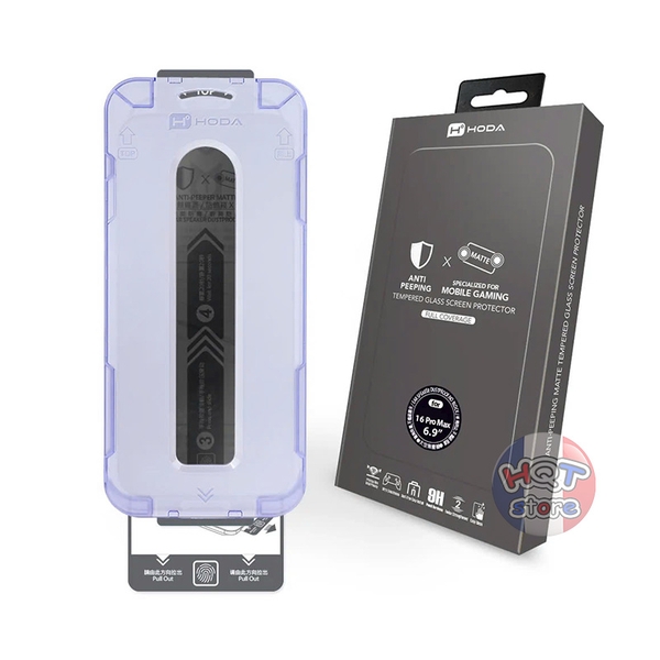 Kính cường lực HODA 2in1 ANTI-PEEPING + MATTE IPhone 16 Pro Max 16 Pro
