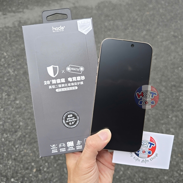 Kính cường lực HODA 2in1 ANTI-PEEPING + MATTE IPhone 16 Pro Max 16 Pro