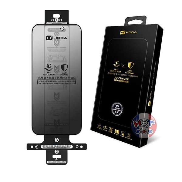 Kính cường lực HODA 3D 2in1 ANTI-PEEPING + AR IPhone 17 Pro Max 17 Pro