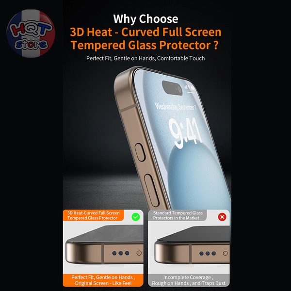 Kính cường lực HODA 3D 2in1 AR + AB TUV BLR60 IPhone 16 Pro Max 16 Pro