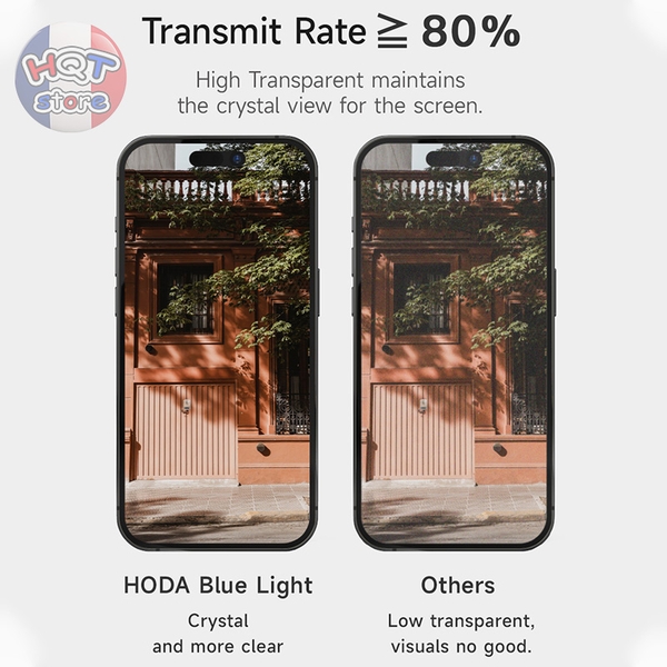 Kính cường lực HODA 3D 2in1 AR + AB TUV BLR60 IPhone 16 Pro Max 16 Pro