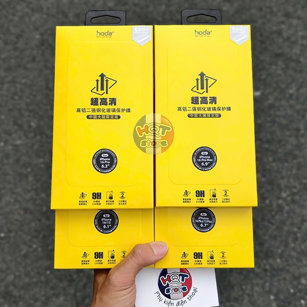 Kính cường lực HODA CLEAR 2.5D IPhone 16 Pro Max / 16Pro / 16 Plus / 16