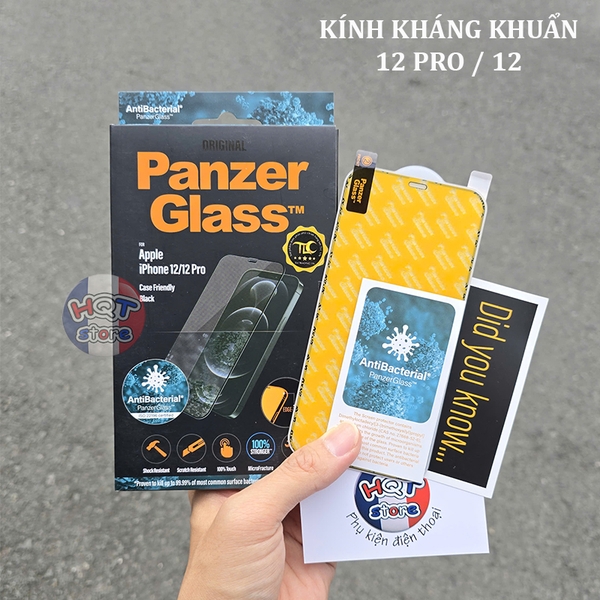 Kính cường lực kháng khuẩn Panzer Glass iPhone 12 Pro / 12 6.1inch