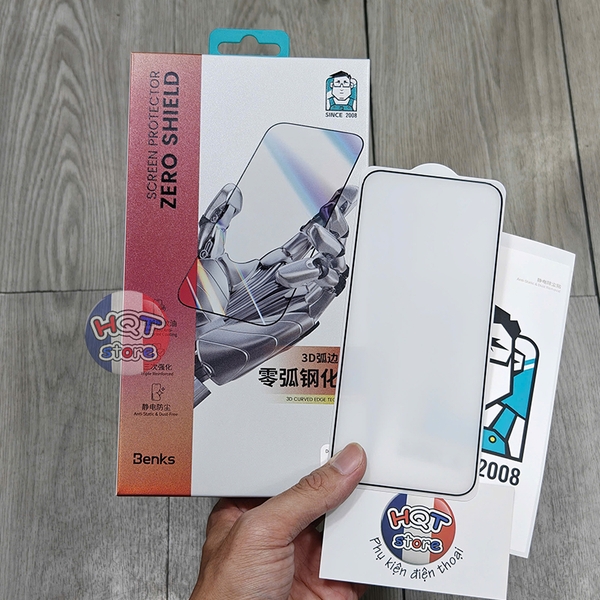 Kính cường lực màn hình Benks 3D Zero Shield Vivo X300 Pro / X300