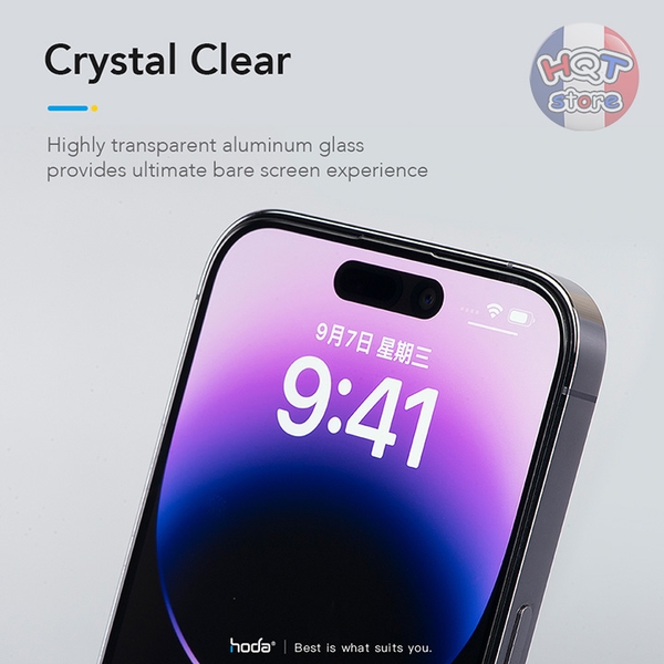 Kính cường lực màn hình HODA CLEAR 2.5D IPhone 15 Plus / 15