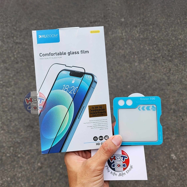 Kính cường lực màn hình Kuzoom 2.5D Galaxy Z Flip 5 (màn hình phụ)