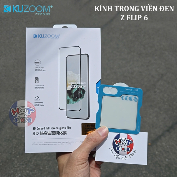 Kính cường lực màn hình Kuzoom 2.5D Galaxy Z Flip 6 (màn hình phụ)
