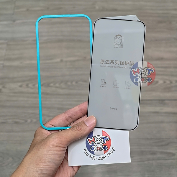 Kính cường lực mỏng Benks 3D 0.18mm iPhone 16 Pro Max 16Pro 15 Pro Max