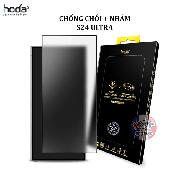 Kính cường lực nhám chống chói HODA 2in1 AR + Matte cho S24 Ultra