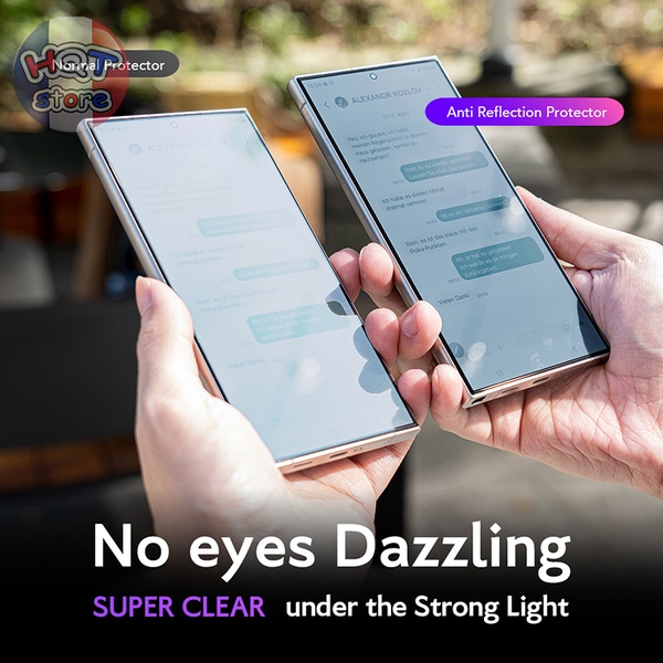 Kính cường lực nhám chống chói HODA 2in1 AR + Matte cho S25 Ultra