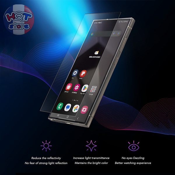 Kính cường lực nhám chống chói HODA 2in1 AR + Matte cho S25 Ultra